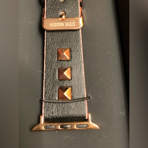 Steve Madden Black Apple Watch Band 38,40,41 - Picture 7 of 7